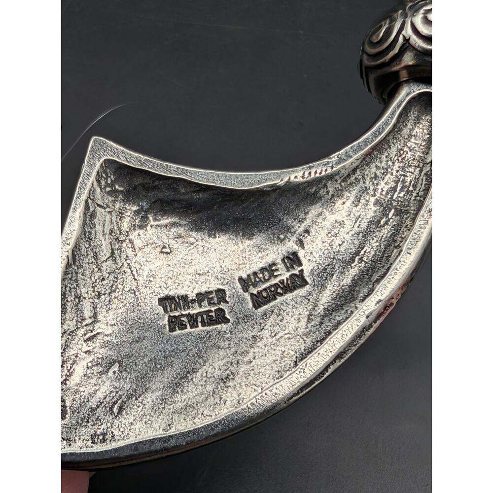 Vintage Tinn-Per Norway Pewter Viking Brooch Aett Series Hilde Fostveit Boxed - Picture 4 of 6